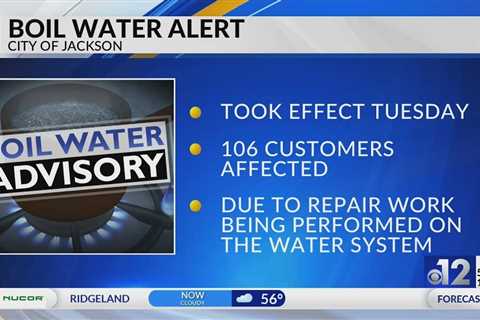 Boil water notice issued for 106 Jackson customers