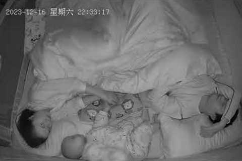 Angry baby SLAPS dad for snoring too loudly whilst in bed