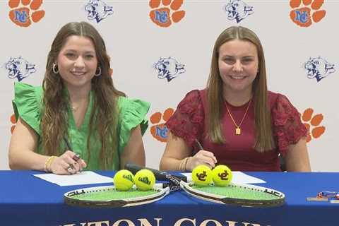 Newton County Tennis Teammates sign the dotted line