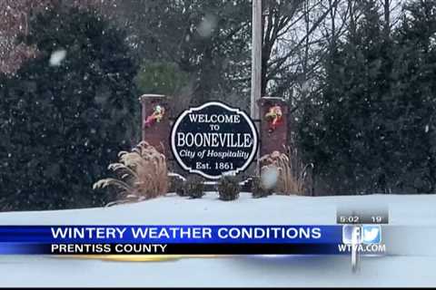 Booneville saw heavy snow fall on Tuesday