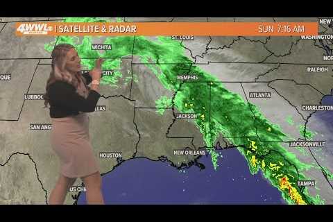 New Orleans Weather: Drier Sunday, few showers tonight, windy Monday