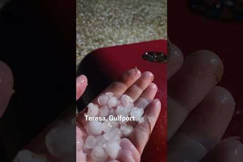 Hail falls in South Mississippi #gulfport #hail #poplarville