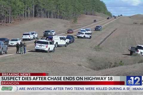 Suspect dies after chase ends on Highway 18 in Brandon