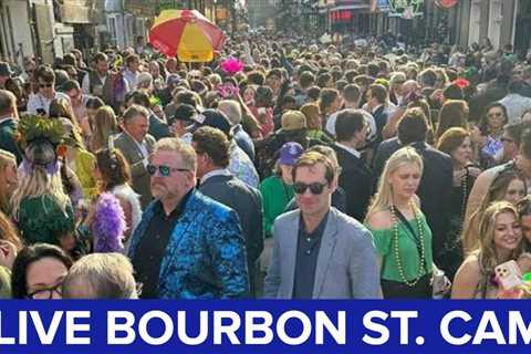 Live New Orleans Bourbon Street Camera during Mardi Gras