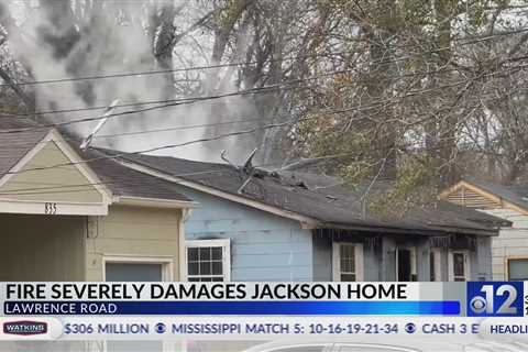 Fire damages Jackson home on Lawrence Road