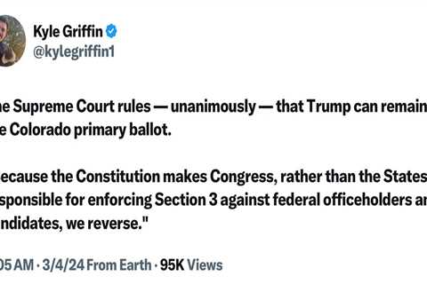 U.S. Supreme Court Provides Reasoning for Denying States’ Rights to Remove Trump from Ballots