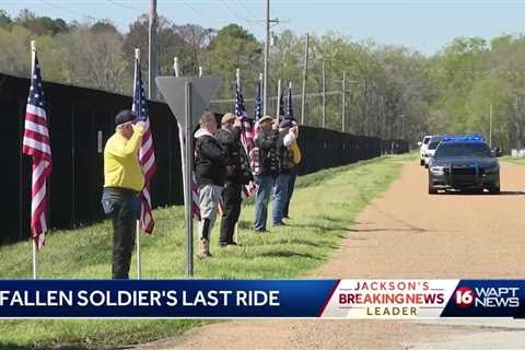 Funeral procession held for fallen guardsman