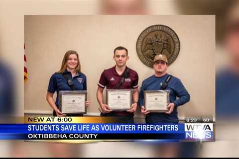 3 MSU students recognized for saving a life while serving as volunteer firefighters