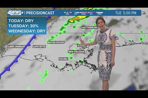 New Orleans Weather: A few showers Tuesday, much cooler Wednesday