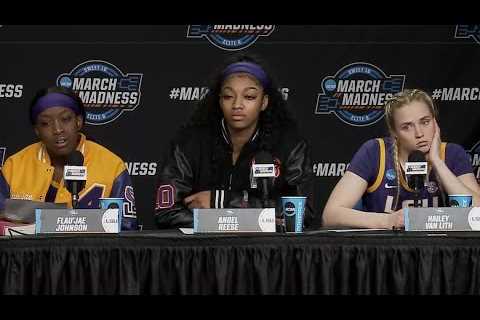 Angel Reese, Flau’jae Johnson and Hailey Van Lith reflect on this year’s season