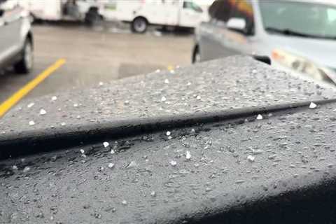 Heavy Graupel falling in Haubstadt, IN