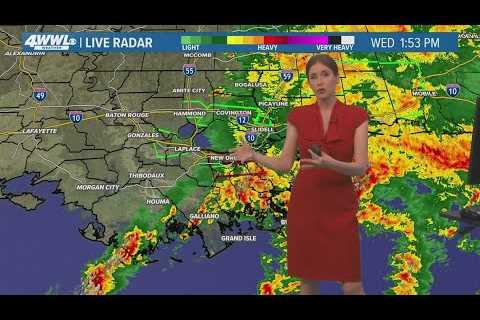 New Orleans Weather: Heavy storms edge eastward on Wednesday afternoon