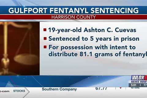 Gulfport man sentenced to five years for possession with intent to distribute over 80 grams of fe…