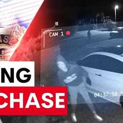 A Bayside home owner gives chase to would-be car thieves