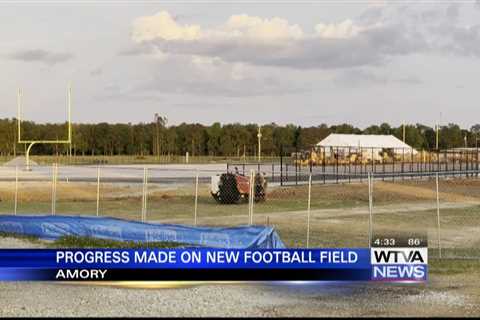 New goalposts set up at Amory football field