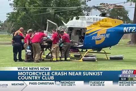 Motorcycle wreck victim airlifted from Biloxi golf course