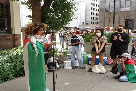 Rally demands officials drop charges against pro-Palestinian protesters in Ann Arbor •