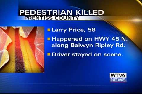 Pedestrian killed Saturday morning in Prentiss County