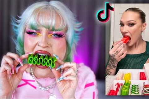 Trying viral Tik Tok candy (that destroys my teeth)