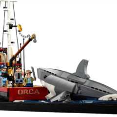 Lego is releasing a Jaws set in August that recreates the final showdown on Quint’s boat