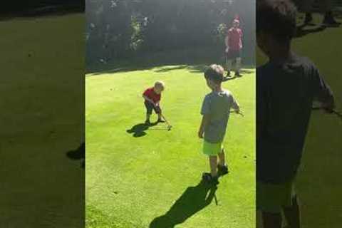 Funny Toddler Fails At Golf Swing