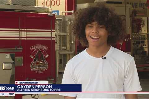 Arlington 15-year-old receives lifesaving award for saving neighbors from house fire