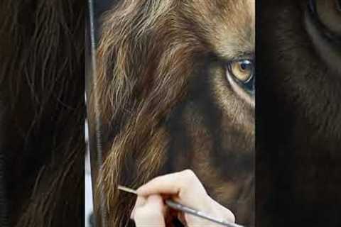 Incredible Time-lapse Of Lion Painting