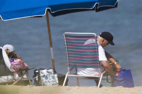 Jill Biden Watches as Woman Blows Kiss to Joe on Beach Vacation