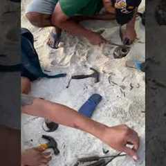 Beach Craftsmen Make Wedding Rings From Coins