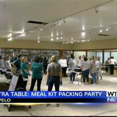 Extra Table and Cadence Bank hosted meal kit packing event in Tupelo