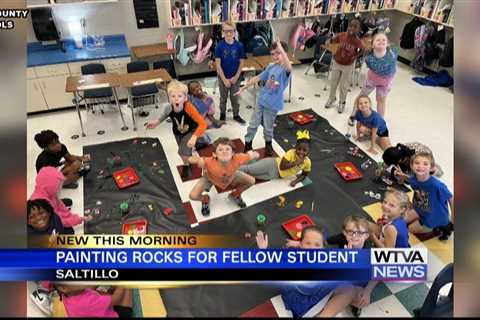 Students in Saltillo paint rocks to support fellow student battling cancer