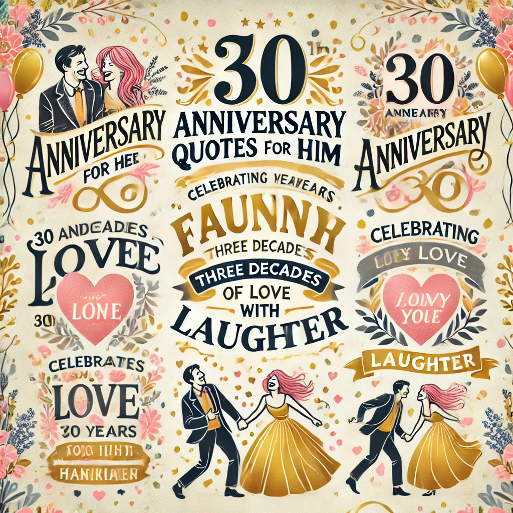 30 Anniversary Quotes for Him Funny: Laugh & Love - Art Of Verse