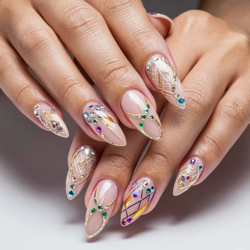 Nail Designs with Gems: Transform Your Tips into Treasure Troves! - Gloss and Vibes