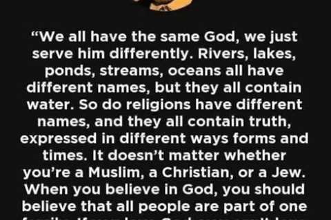 “We All Have the Same God”