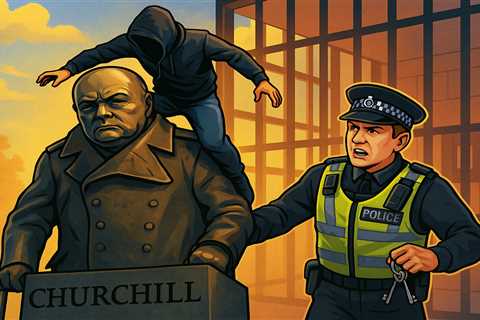 Climb on Churchill's statue? Get ready for a prison cell, you absolute muppets