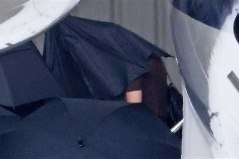 Taylor Swift Covers Up with Umbrellas at Selena Gomez’s Wedding