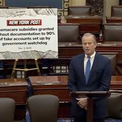 Senate Leader John Thune Says GAO Audit Found Obamacare Handed Out Subsidies to 90% of Completely..