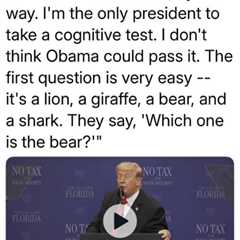 Could Obama Pass a Cognitive Test?